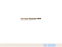 Tablet Screenshot of guenstiger-bestatter-nrw.de